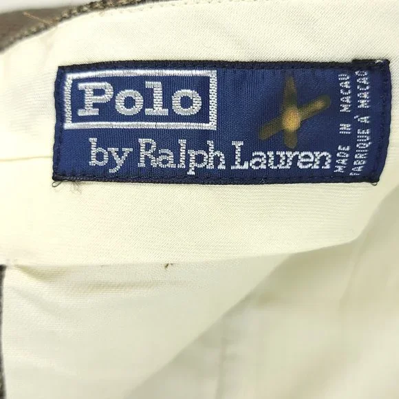 Vtg Polo Ralph Lauren Pants Men's 31x36 Wool Multicolor Stewart Sport Trousers - Picture 10 of 12
